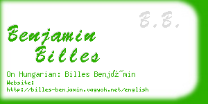 benjamin billes business card